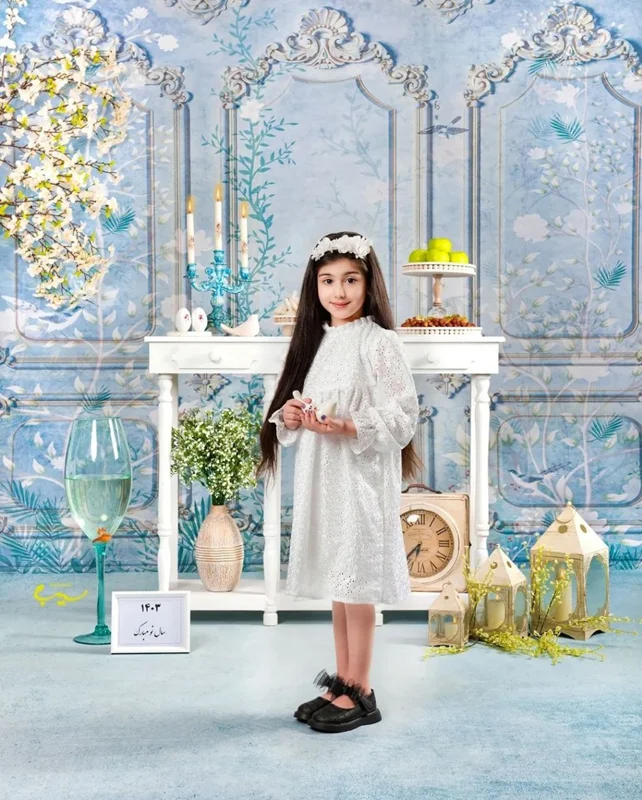 پیراهن خامه دوزی دخترانه مدل لیلیوم