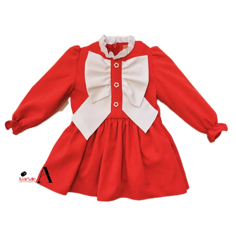 پیراهن دخترانه یلدایی مدل ناردونه