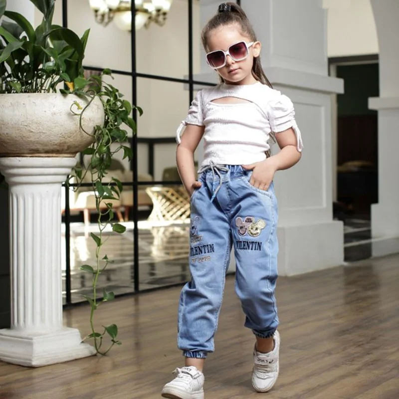 شلوار جین اسپرت بچه گانه طرح میکی