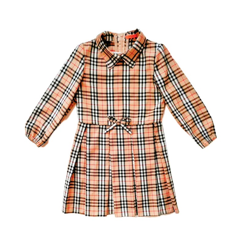 پیراهن چهارخانه دخترانه طرح بر بری