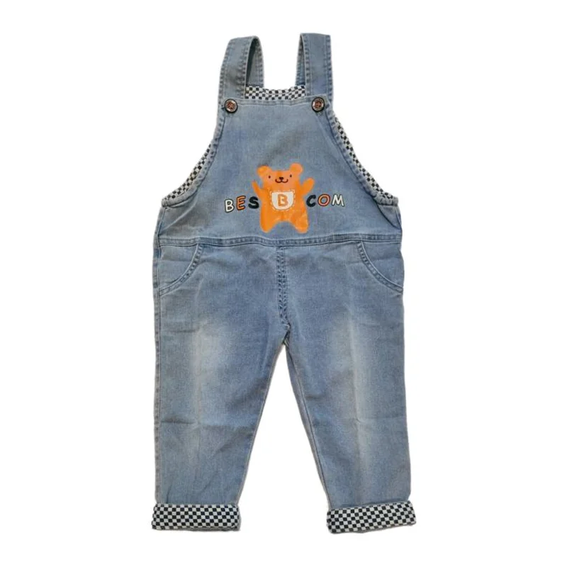 سرهمی جین پسرانه مدل خرسی