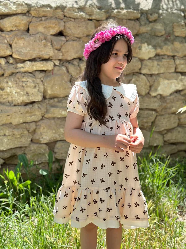 پیراهن دخترانه مدل پاپیون