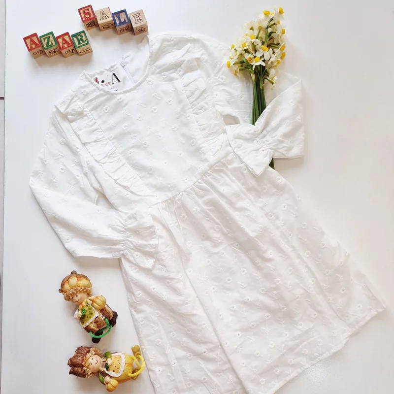 پیراهن خامه دوزی دخترانه مدل رزالین