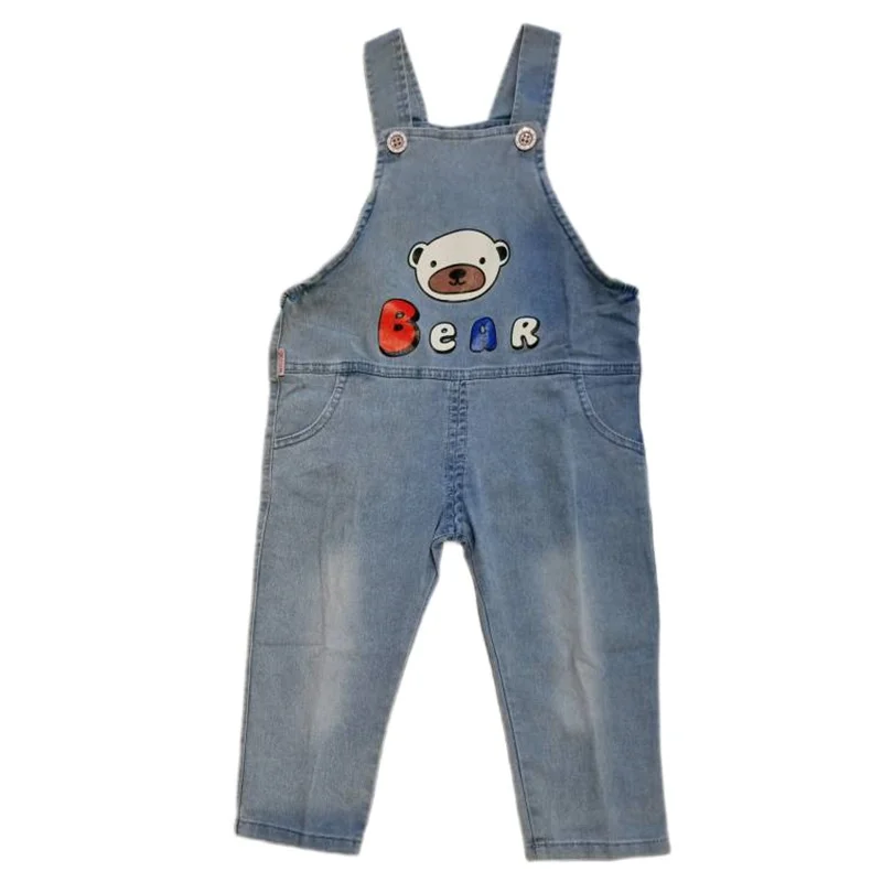 سرهمی جین پسرانه مدل خرس و حروف